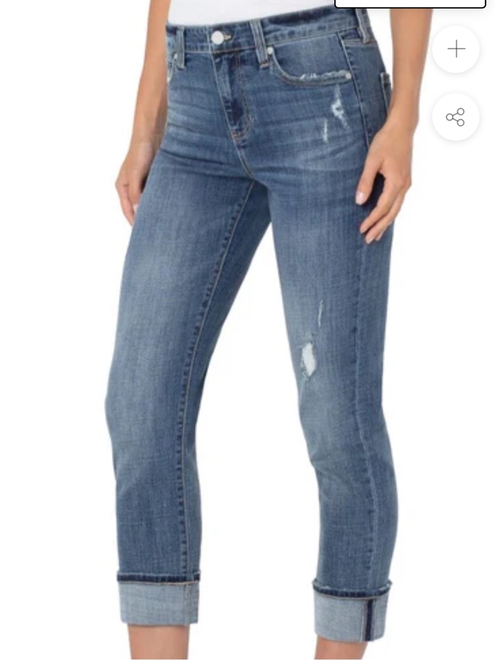 Liverpool Los Angeles Marley Girlfriend Jeans in Distressed Wash Size 8/29